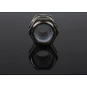 SIB Metallic Nickel Plated Brass Cable Gland M25 Thread, 9 mm to 16 mm Diameter, IP68 Rated, Locknut Included 831-9028