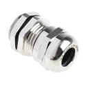 Alpha Wire Metallic Nickel Plated Brass Cable Gland PG9 Thread, 4 mm to 8 mm Cable Diameter, IP68 831-9040