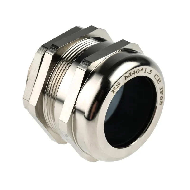 RS PRO Metallic Nickel Plated Brass Cable Gland, M40 Thread, 22 mm Min. Cable Diameter, 32 mm Max. Cable Diameter 831-9030
