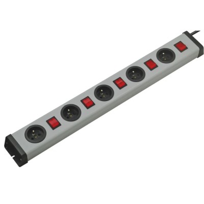 Bodo Ehmann 16A 250V 5 Gang Extension Lead with Type E French Sockets and 1.5m Cord 0202X02052301B