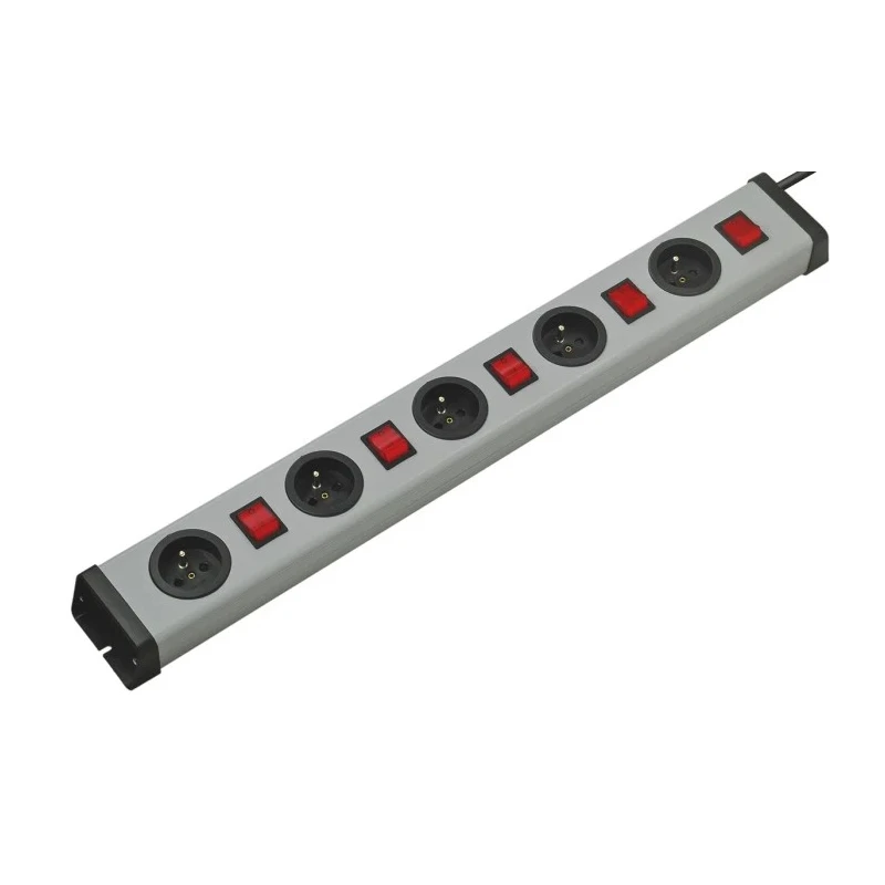 Bodo Ehmann 16A 250V 5 Gang Extension Lead with Type E French Sockets and 1.5m Cord 0202X02052301B