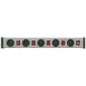 Bodo Ehmann 16A 250V 5 Gang Extension Lead with Type E French Sockets and 1.5m Cord 0202X02052301B