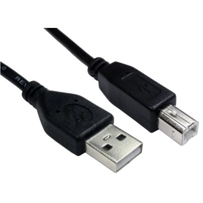RS PRO IC Socket USB Cable Male USB Type A to Male USB Type B USB 2.0 Black 1m 236-9074