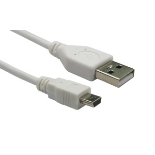 RS PRO IC Socket USB Cable Male USB Type A to Male USB 2.0 Mini USB Type B Black 5 m 236-9073