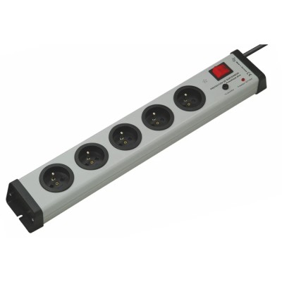 Bodo Ehmann 16A 250V 5 Gang Extension Lead with Surge Protection, Type E Sockets, 1.5m Cord 0206X02052301