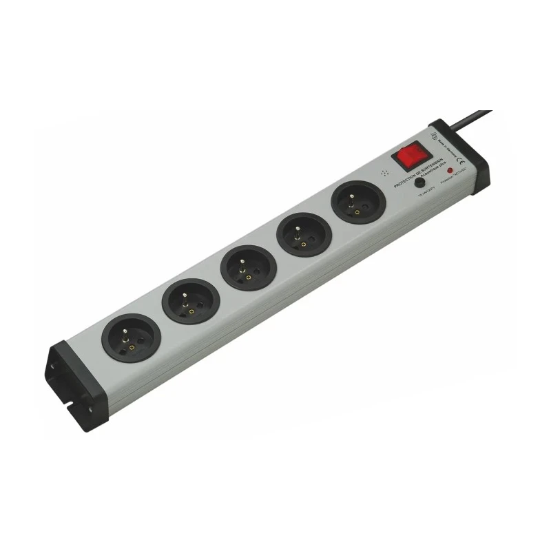 Bodo Ehmann 16A 250V 5 Gang Extension Lead with Surge Protection, Type E Sockets, 1.5m Cord 0206X02052301