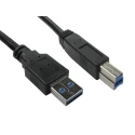 RS PRO IC Socket USB Cable Male USB Type A to Male USB 3.0 USB B Connector Black 2 m 236-9087