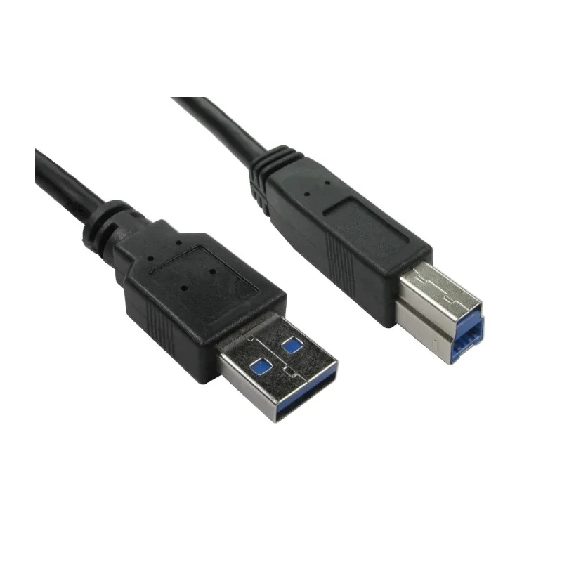 RS PRO IC Socket USB Cable Male USB Type A to Male USB 3.0 USB B Connector Black 2 m 236-9087