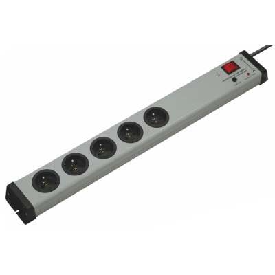 Bodo Ehmann 16A 250V 5 Gang Extension Lead with 1.5m Cable Type E Socket Bar Surge Protection 0207X02052301