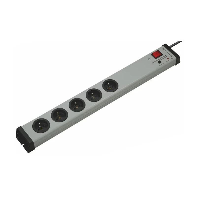 Bodo Ehmann 16A 250V 5 Gang Extension Lead with 1.5m Cable Type E Socket Bar Surge Protection 0207X02052301