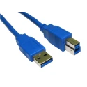 RS PRO IC Socket USB Cable Male USB Type A to Male USB 3.0 B, Black, 2m 236-9155