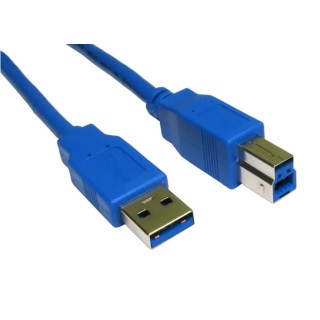 RS PRO IC Socket USB Cable Male USB Type A to Male USB 3.0 B, Black, 2m 236-9155