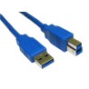 RS PRO IC Socket USB Cable Male USB Type A to Male USB 3.0 B, Black, 2m 236-9155