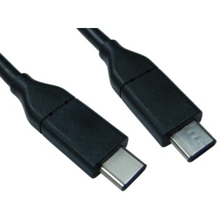 RS PRO IC Socket USB Cable, Male USB Type C to Male USB Type C, USB 3.0, Black PVC Jacket, 500mm 236-9156