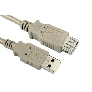 RS PRO USB Cable Female USB Type A to Female USB Type A Black 5m USB 2.0 236-9151