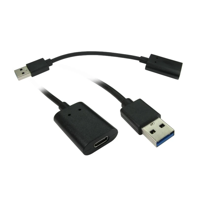 RS PRO IC Socket USB Cable Male USB Type C to Male USB 3.0 USB Type A Black 150 mm 236-9158