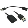 RS PRO IC Socket USB Cable Male USB Type C to Male USB 3.0 USB Type A Black 150 mm 236-9158