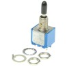 APEM Toggle Switch Panel Mount On-Off-On DPST 4A Brass Actuator 6.5 mm Cutout 55649AVDE