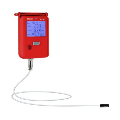 RS PRO External Probe Temperature and Humidity Recording Digital Thermometer 75°C Max ±0.5°C DT-270GT
