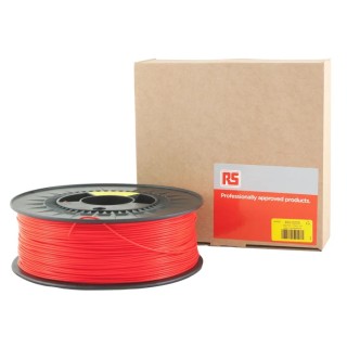 RS PRO 1.75 mm Red PLA 3D Printer Filament, 1 kg 832-0220