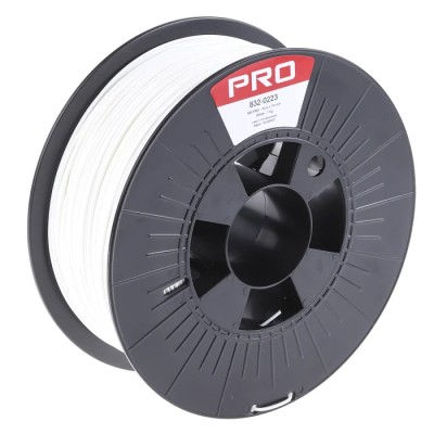 RS PRO 1.75 mm White PLA 3D Printer Filament, 1 kg 832-0223