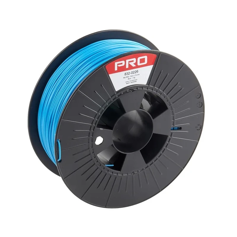 RS PRO 1.75 mm Blue Polylactic Acid PLA 3D Printer Filament 1 kg 832-0226
