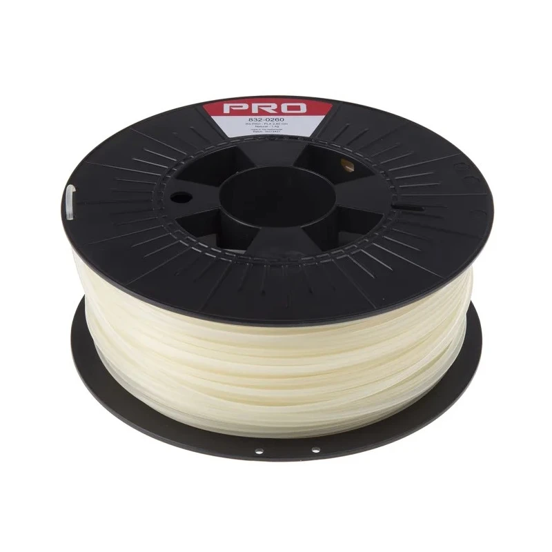 RS PRO 2.85 mm Natural PLA 3D Printer Filament, 1 kg, Polylactic Acid, Fused Deposition Modelling, Model 832-0260