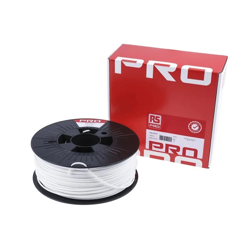 RS PRO White PLA 3D Printer Filament 2.85 mm Diameter 1 kg Model 832-0273