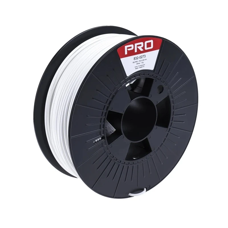 RS PRO White PLA 3D Printer Filament 2.85 mm Diameter 1 kg Model 832-0273