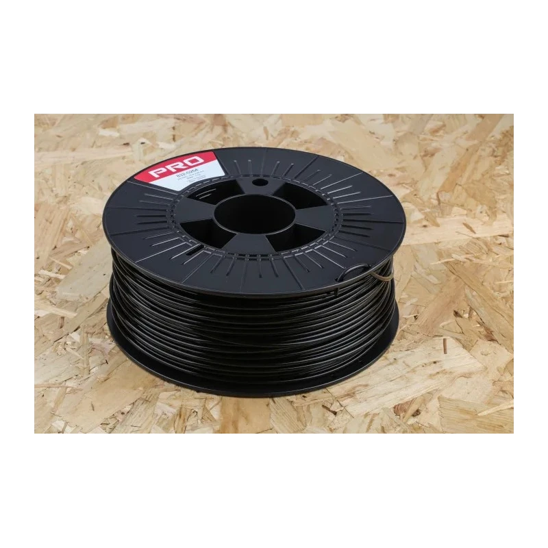 RS PRO 2.85 mm Black PLA 3D Printer Filament, 1 kg, Polylactic Acid Material, FDM Technology, 210°C Max Temperature 832-0264