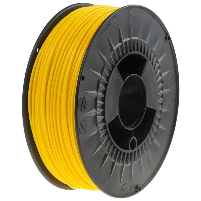 RS PRO 2.85 mm Yellow PLA 3D Printer Filament, 1 kg 832-0282