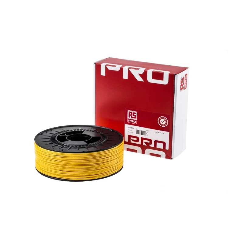 RS PRO 1.75 mm Yellow ABS 3D Printer Filament 1 kg, 220-270°C Printing Temperature, FDM Technology 832-0330
