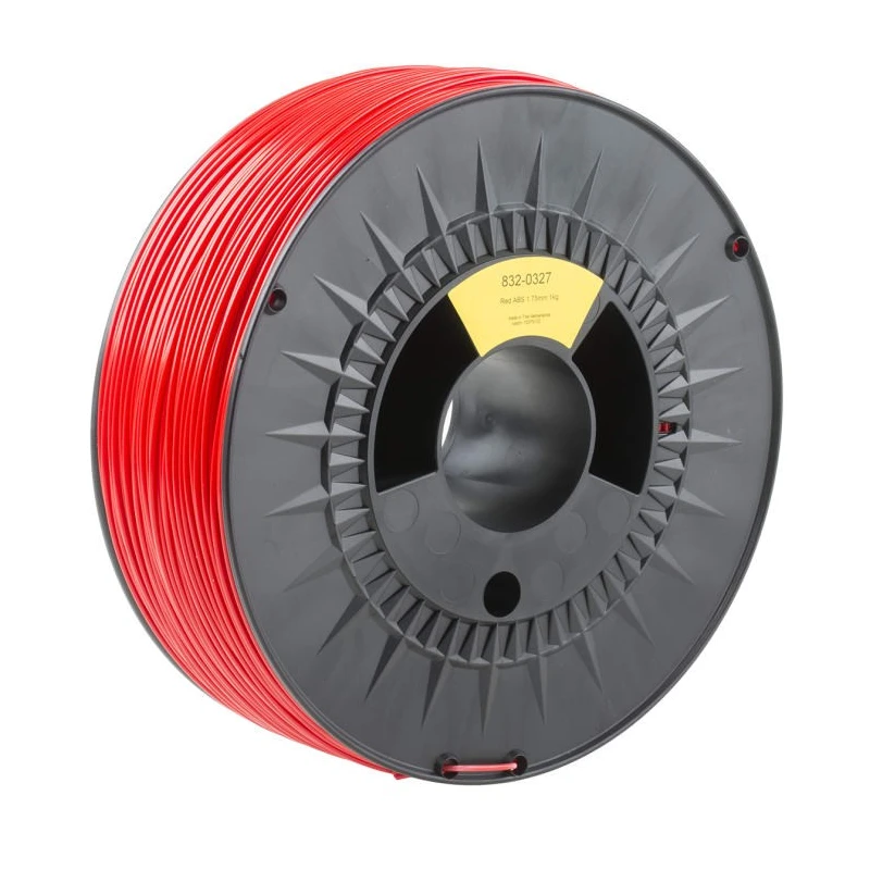 RS PRO Red ABS 3D Printer Filament 1.75 mm Diameter 1 kg 220-270°C Printing Temperature 832-0327
