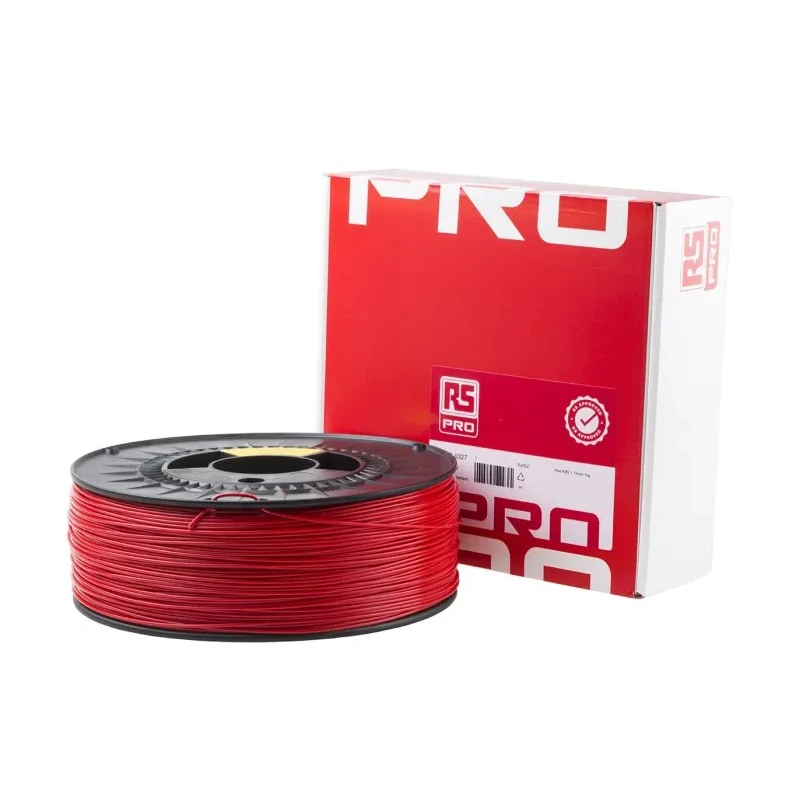 RS PRO Red ABS 3D Printer Filament 1.75 mm Diameter 1 kg 220-270°C Printing Temperature 832-0327