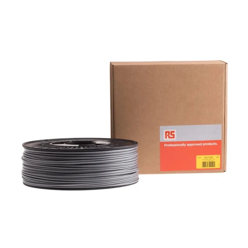 RS PRO 2.85 mm Silver ABS 3D Printer Filament 1 kg 270°C Maximum Printing Temperature 832-0380