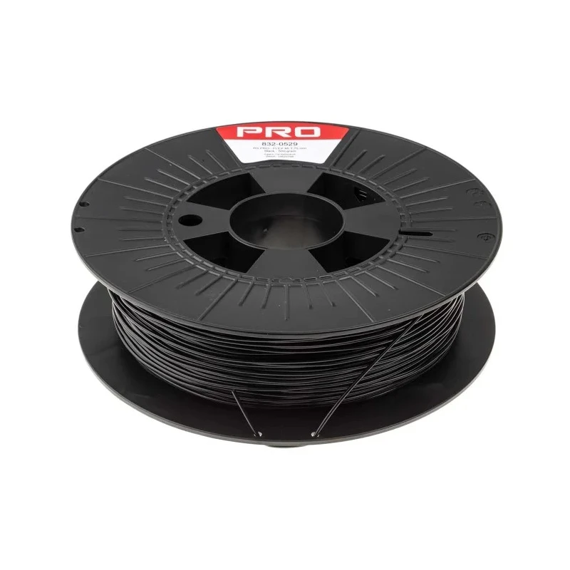 RS PRO 1.75 mm Black FLEX 45 Thermoplastic Co-Polyester 3D Printer Filament 500 g 832-0529