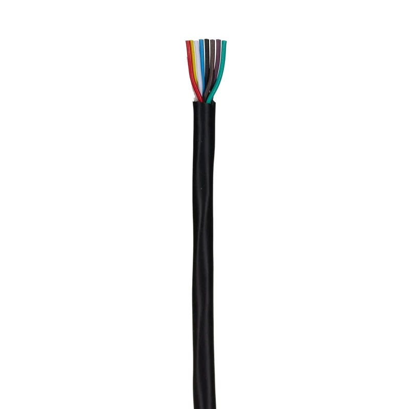 RS PRO Multi-Core Industrial Cable 8 Cores 0.22mm² Unscreened 25 m Black Polyvinyl Chloride Sheath 236-9271