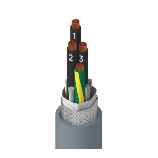 Alpha Wire Xtra-Guard FLEX Performance Multi-Core Industrial Cable 4 Cores Screened 600V 8.08mm Diameter 902004CY SL005