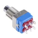 APEM 10400 Series Push Button Switch, Momentary, Panel Mount, 10.2 mm Cutout, DPDT, 24 V dc 104450003