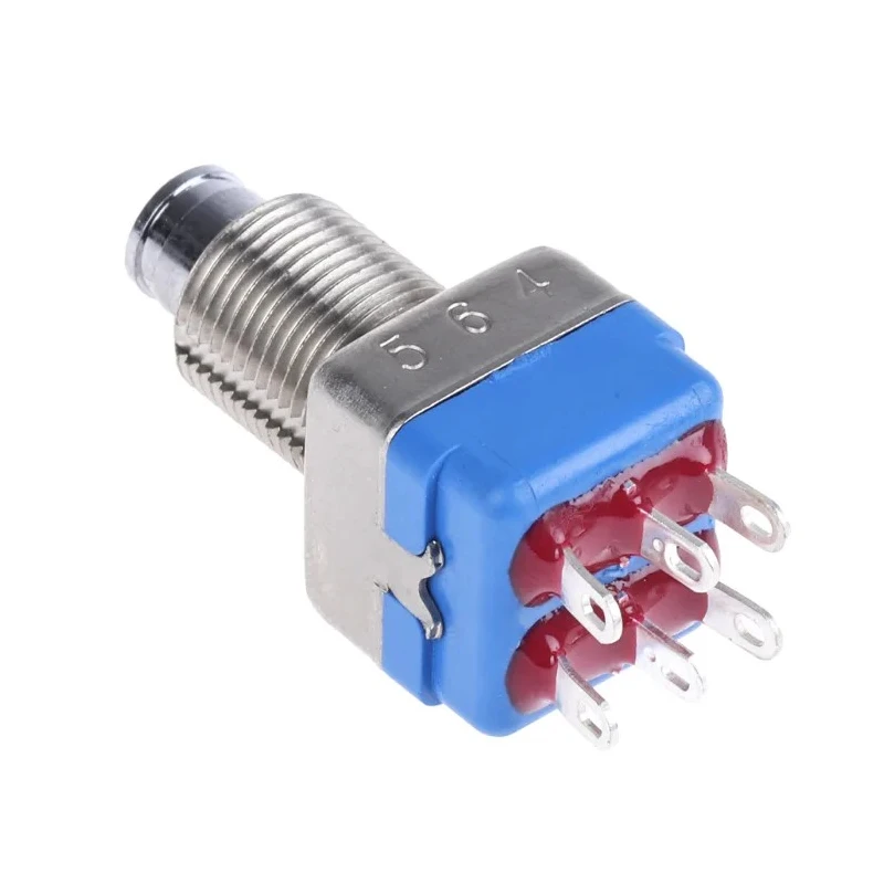 APEM 10400 Series Push Button Switch, Momentary, Panel Mount, 10.2 mm Cutout, DPDT, 24 V dc 104450003
