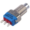 APEM 10400 Series Push Button Switch, Momentary Operation, Panel Mount, 10.2 mm Cutout, SPDT, 24 V dc 104350003