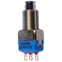 APEM 10400 Series Push Button Switch, Momentary Operation, Panel Mount, 10.2 mm Cutout, SPDT, 24 V dc 104350003