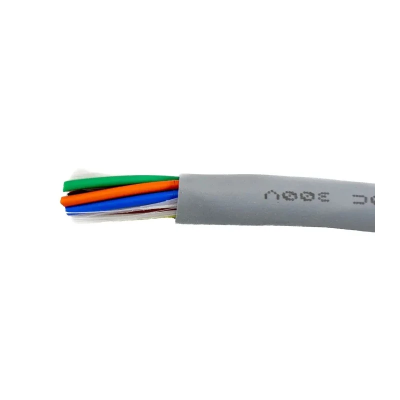 Alpha Wire Ecogen Ecocable Mini Control Cable, 10 Cores, 0.24mm² 24 AWG, Unscreened, 300 V, Grey Modified 78030 SL005