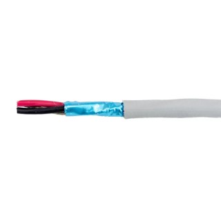 Alpha Wire Ecogen Ecocable Mini Screened Control Cable, 2 Cores, 0.15mm² 26 AWG, 300 V, Grey Modified 78112 SL005