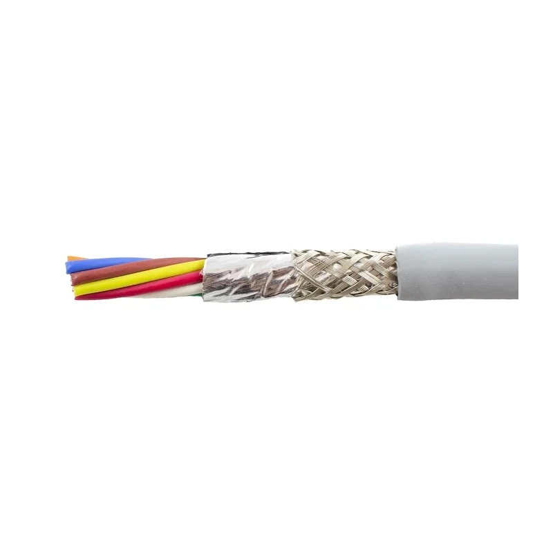Alpha Wire Ecogen Ecocable Mini Screened Control Cable 8 Cores 0.24mm² 24 AWG 300V Grey Modified Polyphenylene 78328 SL005
