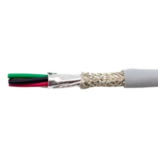 Alpha Wire Ecogen Ecocable Mini Screened Control Cable 4 Cores 0.38mm² 22 AWG 300V Grey Modified Polyphenylene 78334 SL005