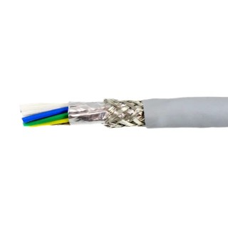 Alpha Wire Ecogen Ecocable Mini Screened Control Cable 10 Cores 0.24mm² 24 AWG, 300V, 30 m, Grey Modified 78330 SL005