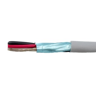 Alpha Wire Ecogen Ecocable Mini Screened Control Cable 4 Cores 0.24mm² 24 AWG, Grey Modified Polyphenylene, 30 m 78124 SL005