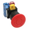 Idec HW Series Twist Release Emergency Stop Push Button Panel Mount 22 mm Cutout 1 NO/1 NC IP65 HW1B-V4F11-R