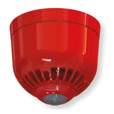 Klaxon Sonos Pulse Series Red Sounder-Beacon Combination 60V DC, 97 dB @ 1m, IP21 IP65 ESF-5008